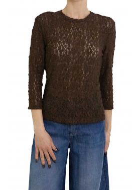 Maglia in pizzo girocollo Options